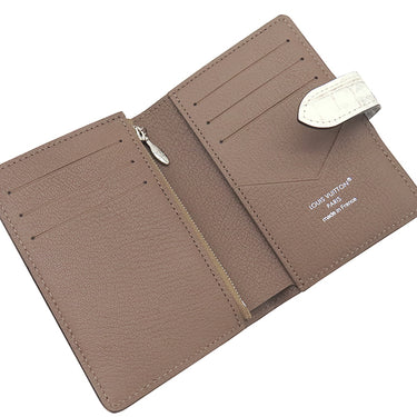 ルイヴィトン LOUIS VUITTON LV ヴェルティカル ウォレット コンパクト N87279 サハラ×ブラウン クロコダイル 二つ折り財布 シルバー金具 新品 未使用