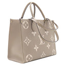ルイヴィトン LOUIS VUITTON オンザゴー MM M45494 トゥルトレール×クレーム モノグラムアンプラント バイカラーモノグラムアンプラント トートバッグ ゴールド金具 グレー 肩掛け