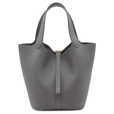 エルメス HERMES ピコタンロック MM 22 アルドワーズ トリヨンクレマンス ハンドバッグ シャンパンゴールド金具 新品 未使用 グレージュ 2024年製