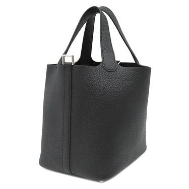 エルメス HERMES ピコタンロック 18 PM ブラック トリヨンクレマンス ハンドバッグ シルバー金具 新品 未使用 黒 2025年製