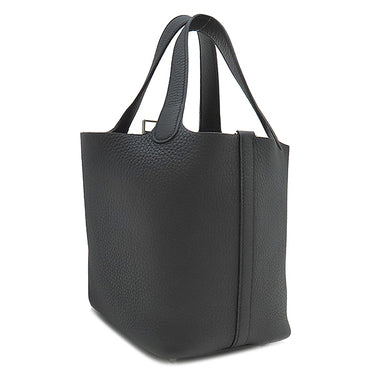 エルメス HERMES ピコタンロック 18 PM ブラック トリヨンクレマンス ハンドバッグ シルバー金具 新品 未使用 黒 2025年製