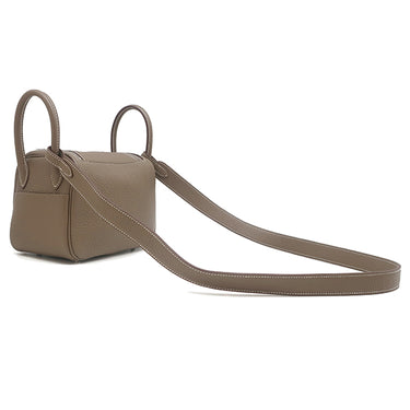 エルメス HERMES リンディ ミニ エトゥープ トリヨンクレマンス ショルダーバッグ シルバー金具