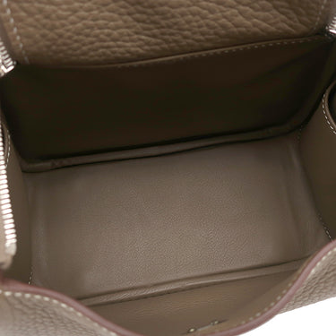 エルメス HERMES リンディ ミニ エトゥープ トリヨンクレマンス ショルダーバッグ シルバー金具