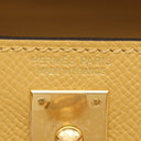 エルメス HERMES ミニケリードゥ 外縫い パイユ ヴォーエプソン 2WAYバッグ ゴールド金具 黄色 ショルダー 2025年製