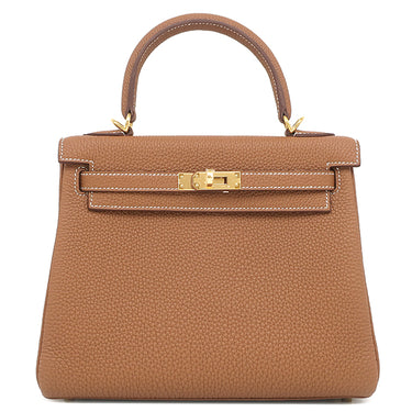 エルメス HERMES ケリー25 内縫い ゴールド トゴ 2WAYバッグ ゴールド金具 新品 未使用 茶 2026年製