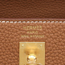 エルメス HERMES ケリー25 内縫い ゴールド トゴ 2WAYバッグ ゴールド金具 新品 未使用 茶 2026年製