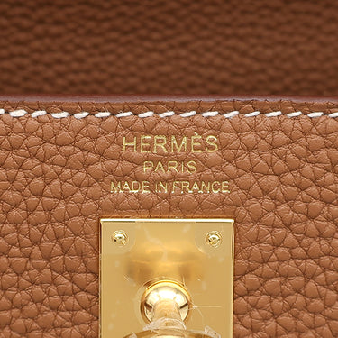 エルメス HERMES ケリー25 内縫い ゴールド トゴ 2WAYバッグ ゴールド金具 新品 未使用 茶 2026年製