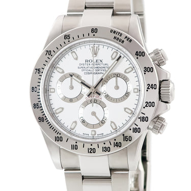 腕時計 ロレックス ROLEX コスモグラフ デイトナ 116520 ランダム番 自動巻き メンズ ランダム番 ホワイト 白 スモールセコンド タキメーター