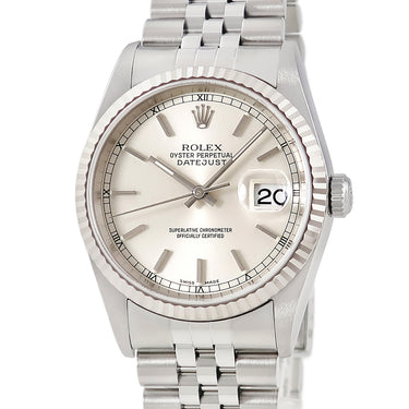 腕時計 ロレックス ROLEX デイトジャスト 36 16234 Y番 自動巻き メンズ Y番 K18WG×SS コンビ シルバー ホワイトロレゾール