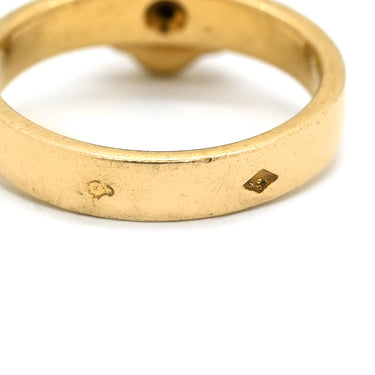 シャネル Chanel カメリア ダイヤ イエローゴールド K18YG ダイヤモンド リング 指輪 18K 750 YG フラワーモチーフ 9.5号