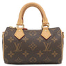 ルイヴィトン LOUIS VUITTON ナノ スピーディ M81085 モノグラム モノグラムキャンバス 2WAYバッグ ゴールド金具 ショルダー ハンドバッグ 茶