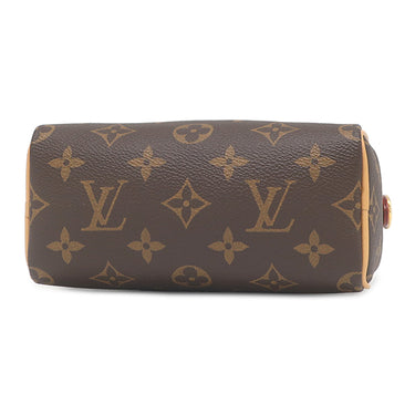 ルイヴィトン LOUIS VUITTON ナノ スピーディ M81085 モノグラム モノグラムキャンバス 2WAYバッグ ゴールド金具 ショルダー ハンドバッグ 茶