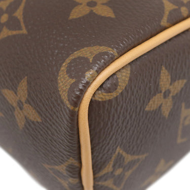 ルイヴィトン LOUIS VUITTON ナノ スピーディ M81085 モノグラム モノグラムキャンバス 2WAYバッグ ゴールド金具 ショルダー ハンドバッグ 茶