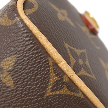 ルイヴィトン LOUIS VUITTON ナノ スピーディ M81085 モノグラム モノグラムキャンバス 2WAYバッグ ゴールド金具 ショルダー ハンドバッグ 茶