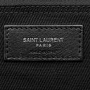 サンローラン SAINT LAURENT ノース サウス リヴ ゴーシュ 632539 ブラック キャンバス レザー トートバッグ シルバー金具 黒 RIVE GAUCHE