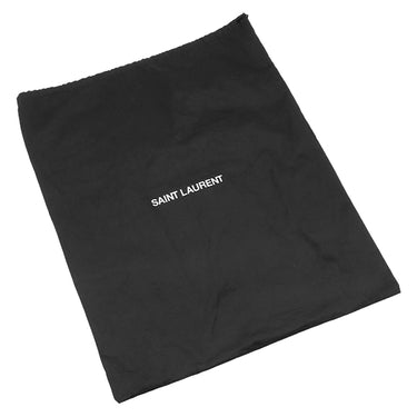 サンローラン SAINT LAURENT ノース サウス リヴ ゴーシュ 632539 ブラック キャンバス レザー トートバッグ シルバー金具 黒 RIVE GAUCHE