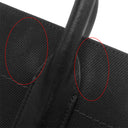 サンローラン SAINT LAURENT ノース サウス リヴ ゴーシュ 632539 ブラック キャンバス レザー トートバッグ シルバー金具 黒 RIVE GAUCHE