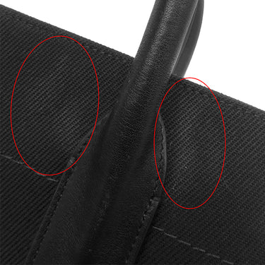 サンローラン SAINT LAURENT ノース サウス リヴ ゴーシュ 632539 ブラック キャンバス レザー トートバッグ シルバー金具 黒 RIVE GAUCHE