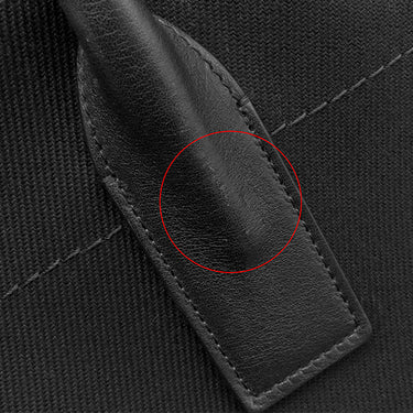 サンローラン SAINT LAURENT ノース サウス リヴ ゴーシュ 632539 ブラック キャンバス レザー トートバッグ シルバー金具 黒 RIVE GAUCHE
