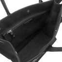 サンローラン SAINT LAURENT ノース サウス リヴ ゴーシュ 632539 ブラック キャンバス レザー トートバッグ シルバー金具 黒 RIVE GAUCHE