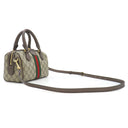 グッチ GUCCI オフィディア スモール ボストンバッグ 517350 ベージュ×ダークブラウン GGスプリームキャンバス レザー 2WAYバッグ ゴールド金具 茶 シェリー
