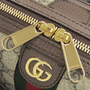 グッチ GUCCI オフィディア スモール ボストンバッグ 517350 ベージュ×ダークブラウン GGスプリームキャンバス レザー 2WAYバッグ ゴールド金具 茶 シェリー