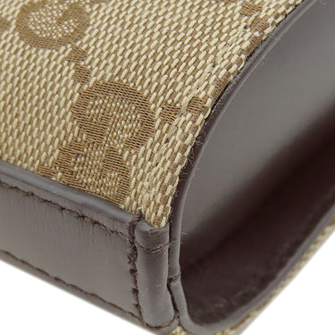 グッチ GUCCI ミニ バケット 782919 ベージュ×ブラウン GGキャンバス レザー ショルダーバッグ シャンパンゴールド金具 茶