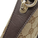 グッチ GUCCI ミニ バケット 782919 ベージュ×ブラウン GGキャンバス レザー ショルダーバッグ シャンパンゴールド金具 茶