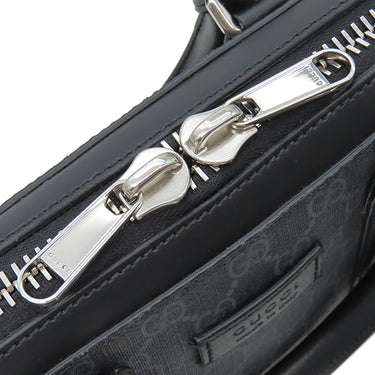 グッチ GUCCI GGスプリーム ブリーフケース 474135 ブラック GGスプリームキャンバス 2WAYバッグ シルバー金具 ビジネスバッグ