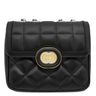 グッチ GUCCI デコ レザー チェーンショルダー 741457 ブラック レザー ショルダーバッグ シルバー金具 黒 ゴールド×シルバー