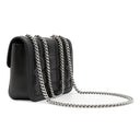グッチ GUCCI デコ レザー チェーンショルダー 741457 ブラック レザー ショルダーバッグ シルバー金具 黒 ゴールド×シルバー