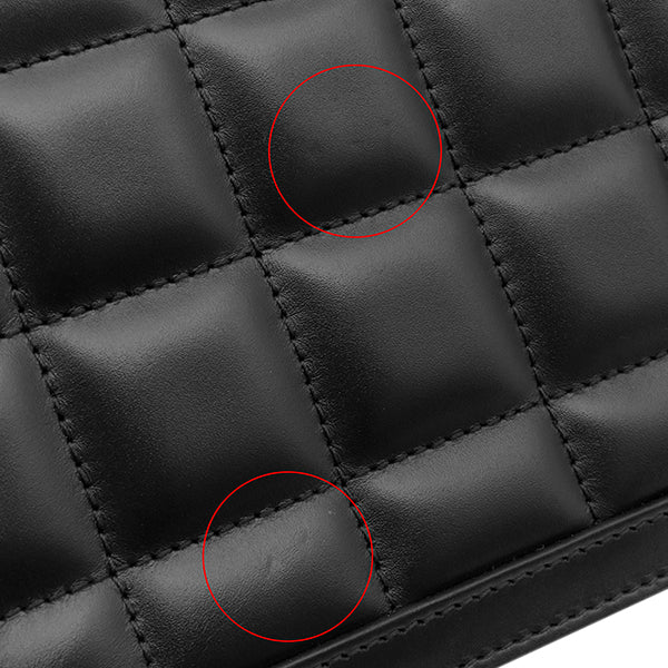 グッチ GUCCI デコ レザー チェーンショルダー 741457 ブラック レザー