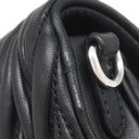 ミュウミュウ MIU MIU マテラッセ ショルダー 5BH126 NERO レザー ショルダーバッグ シルバー金具 黒 ロゴプレート チェーン