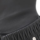 ミュウミュウ MIU MIU マテラッセ ショルダー 5BH126 NERO レザー ショルダーバッグ シルバー金具 黒 ロゴプレート チェーン