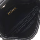 ミュウミュウ MIU MIU マテラッセ ショルダー 5BH126 NERO レザー ショルダーバッグ シルバー金具 黒 ロゴプレート チェーン