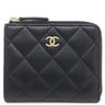 シャネル CHANEL マトラッセ コンパクトウォレット AP3999 ブラック キャビアスキン コインケース ゴールド金具 ココマーク