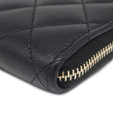 シャネル CHANEL マトラッセ コンパクトウォレット AP3999 ブラック キャビアスキン コインケース ゴールド金具 ココマーク