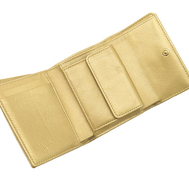 シャネル CHANEL シャネル19 フラップ ウォレット AP1789 ゴールド ラムスキン 三つ折り財布 ゴールド金具 ディズヌフ ココマーク