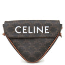 セリーヌ CELINE トリオンフ トライアングルバッグ 195902BZK タン レザー トリオンフキャンバス ショルダーバッグ ポシェット ロゴプリント 茶