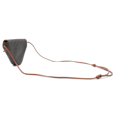 セリーヌ CELINE トリオンフ トライアングルバッグ 195902BZK タン レザー トリオンフキャンバス ショルダーバッグ ポシェット ロゴプリント 茶