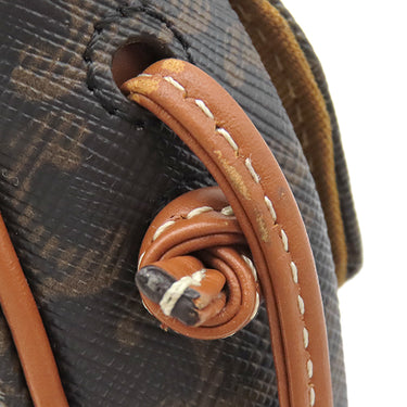 セリーヌ CELINE トリオンフ トライアングルバッグ 195902BZK タン レザー トリオンフキャンバス ショルダーバッグ ポシェット ロゴプリント 茶