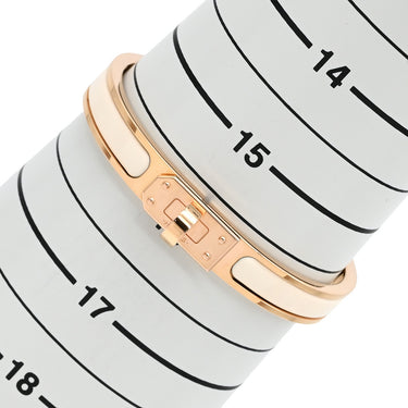 エルメス HERMES ミニ クリック ケリー PM H200004FO85PM クレーム GP エナメル ブレスレット ピンクゴールド金具 アイボリー 白 ケリークラスプモチーフ