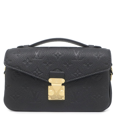 ルイヴィトン LOUIS VUITTON ポシェット メティス EW M46595 ノワール モノグラムアンプラント 2WAYバッグ ゴールド金具 黒
