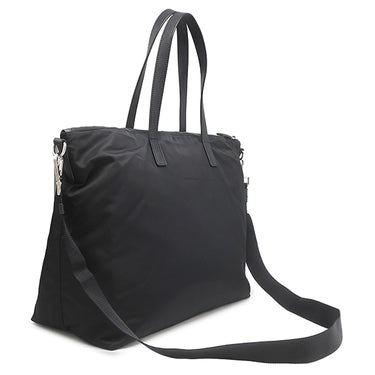 プラダ PRADA 三角ロゴ トート 2VG024 NERO ナイロン レザー 2WAYバッグ シルバー金具 ショルダー 黒