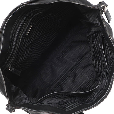 プラダ PRADA 三角ロゴ トート 2VG024 NERO ナイロン レザー 2WAYバッグ シルバー金具 ショルダー 黒
