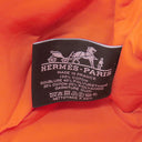 エルメス HERMES ボリードポーチ MM ナチュラル×オレンジ コットン ポーチ シルバー金具