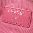 シャネル CHANEL クラシック スモール ジップ ポーチ A82365 ピンク ラムスキン ポーチ シルバー金具 ココマーク