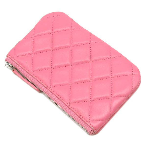 シャネル CHANEL クラシック スモール ジップ ポーチ A82365 ピンク