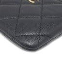 シャネル CHANEL マトラッセ フラグメントケース AP2061 ブラック キャビアスキン コインケース ゴールド金具 ココマーク