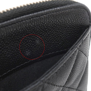 シャネル CHANEL マトラッセ フラグメントケース AP2061 ブラック キャビアスキン コインケース ゴールド金具 ココマーク